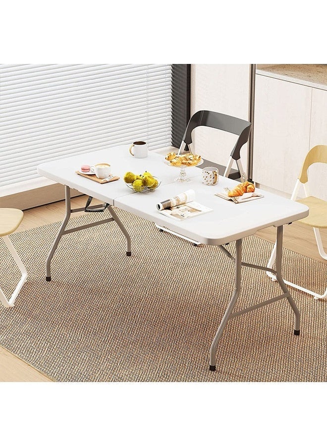 ATM Foldable Buffet Table White/Black 180x75x70centimeter - Image 2